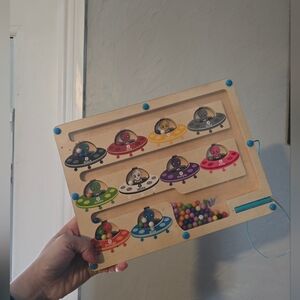 Magnetic Color and Number Maze Montessori Wooden Magnet Puzzle Board for Kids